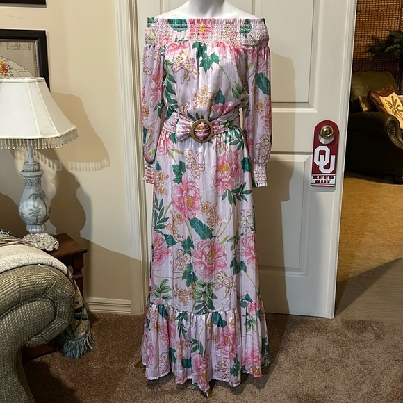 Boston Proper Boho Floral Blooms maxi Dress. Nearly New. Small. - Picture 2 of 15